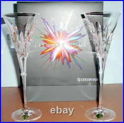Waterford Lismore Pops Clear Champagne Flutes Set of 2 #40023071 New In Box
