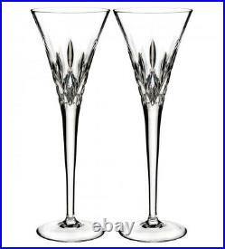 Waterford Lismore Pops Clear Champagne Flutes Set of 2 #40023071 New In Box