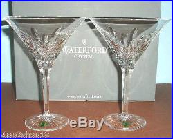 Waterford Lismore Tall Martini Oversized Set of 2 Crystal Glasses #125422 NEW