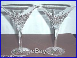 Waterford Lismore Tall Martini Oversized Set of 2 Crystal Glasses #125422 NEW