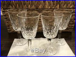 Waterford Lismore Water Goblets Set Of 4 Vintage 1990 EUC
