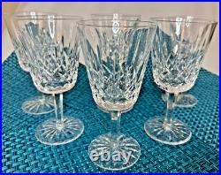 Waterford Lismore Water Goblets Set of 6 Vintage Crystal Stemware