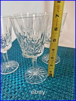 Waterford Lismore Water Goblets Set of 6 Vintage Crystal Stemware