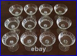 Waterford Lismore set of 12 Champagne Sherbet Glasses 4 1/8 Immaculate NR