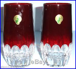 Waterford MIXOLOGY Talon RED Highball Hiball SET/2 Glasses New In Box
