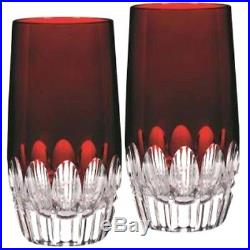Waterford MIXOLOGY Talon RED Highball Hiball SET/2 Glasses New In Box