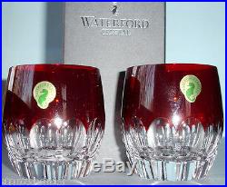 Waterford MIXOLOGY Talon Red SET/2 Tumbler/Double Old Fashioned Glass 160459 New