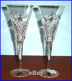 Waterford MURIEL Champagne Flutes SET/2 Made in Ireland 9-3/8 H New