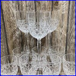 Waterford Marquis Brady Pattern Clear Cut Crystal 14oz Water Goblet Set Of 11