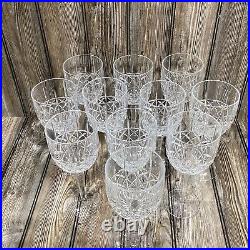 Waterford Marquis Brady Pattern Clear Cut Crystal 14oz Water Goblet Set Of 11