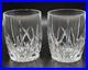 Waterford Marquis Brookside Double Old Fashioned Crystal Glasses Set 2 Barrel