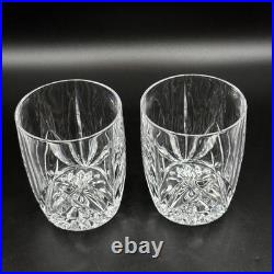 Waterford Marquis Brookside Double Old Fashioned Crystal Glasses Set 2 Barrel