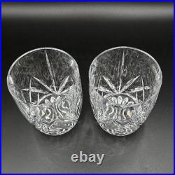Waterford Marquis Brookside Double Old Fashioned Crystal Glasses Set 2 Barrel