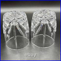 Waterford Marquis Brookside Double Old Fashioned Crystal Glasses Set 2 Barrel