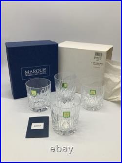 Waterford Marquis Brookside Set of 4 Old Fashioned Whiskey Rocks Glasses NEW