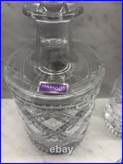 Waterford Marquis Oblique Decanter & Tumbler Set 7 Pcs Crystal New Beautiful