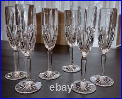 Waterford Marquis Set of 6 Brookside Champagne Flutes Excellent Condition