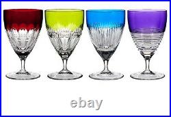 Waterford Mixology All Purpose SET/4 Colored Crystal Stem Glasses #163863 New