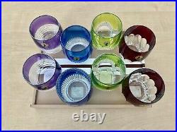 Waterford Mixology Amethyst, Blue, Lime & Red DOF Tumbler 4 Sets for 8 BNIB