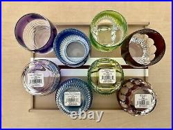 Waterford Mixology Amethyst, Blue, Lime & Red DOF Tumbler 4 Sets for 8 BNIB