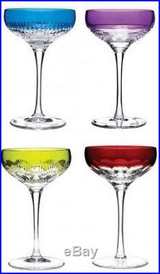 Waterford Mixology Champagne Martini Coupes Glasses Set Of 4 Colors 159461 New