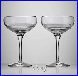 Waterford Mixology Circon Large Cocktail Coupe Glass 9 oz Set of 2 BNIB
