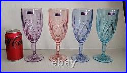 Waterford Pastel Iced Tea Set of 4 Multi Color Bright Cheery Glasses NEW Marquis