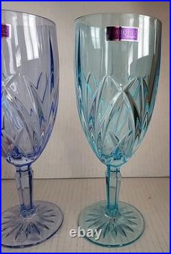 Waterford Pastel Iced Tea Set of 4 Multi Color Bright Cheery Glasses NEW Marquis Waterford Pastel Iced Tea Set of 4 Multi Color Bright Cheery Glasses NEW Marquis