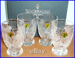 Waterford Pineapple Hospitality SET/4 Beverage Juice Footed Tumblers #154881 New