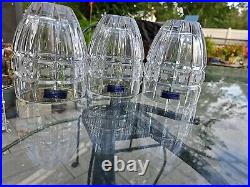 Waterford Quadrata Double Old Fashioned Cyrstal Glasses Contemporary Set Of 3