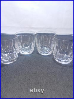 Waterford Rosslare Old Fashioned Tumbler Glasses Set 4 Vintage Crystal Barware