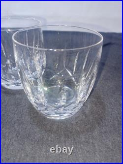 Waterford Rosslare Old Fashioned Tumbler Glasses Set 4 Vintage Crystal Barware