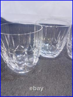 Waterford Rosslare Old Fashioned Tumbler Glasses Set 4 Vintage Crystal Barware