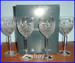 Waterford Seahorse Nouveau Goblets Set of 4 Crystal Glasses 40027974 New In Box