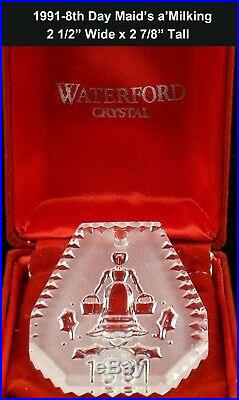 Waterford Set of 12 Days of Christmas Waterford Ornaments (1982-1995) 1982 Rare