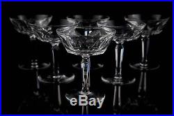 Waterford Sheila Crystal Champagne / Sherbet Glasses, Set of (6)