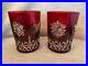 Waterford Snow Crystals Ruby Red DOF Double Old Fashioned New Set Of 2