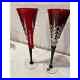 Waterford Times Square 2017 Ruby Red Toasting Flutes NEW