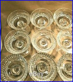 Waterford Tramore Pattern Irish Cut Crystal Set Of 12 Sherbet Champagne Glasses