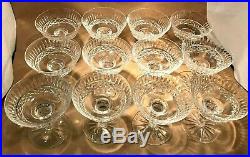 Waterford Tramore Pattern Irish Cut Crystal Set Of 12 Sherbet Champagne Glasses