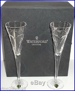 Waterford Wishes Love & Romance Champagne Flute SET/2 Crystal Italy 139903 New