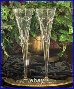 Waterford Wishes Love & Romance Toasting Flutes Wedding New Year Set Of Two