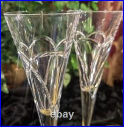 Waterford Wishes Love & Romance Toasting Flutes Wedding New Year Set Of Two