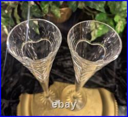 Waterford Wishes Love & Romance Toasting Flutes Wedding New Year Set Of Two