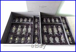 Waterford crystal chess set 32 playing pieces diamond panel cut local pickup CA