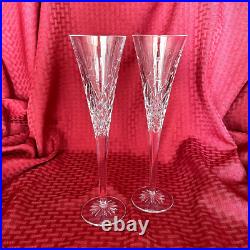 Waterford'happy Celebration' Champagne Flutes Set Of Two Waterford'happy Celebration' Champagne Flutes Set Of Two