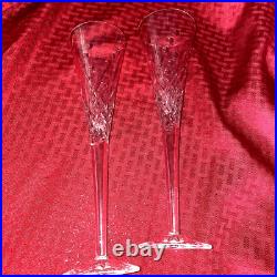 Waterford'happy Celebration' Champagne Flutes Set Of Two Waterford'happy Celebration' Champagne Flutes Set Of Two