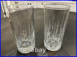 Watwrford Crystal CRYSTAL Thick SET OF 2 HIBALL GLASSES 6 B128