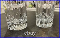 Watwrford Crystal CRYSTAL Thick SET OF 2 HIBALL GLASSES 6 B128