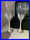 Wedding Champagne Toasting Flutes Set (2x) Things Remembered 2010 Off-White